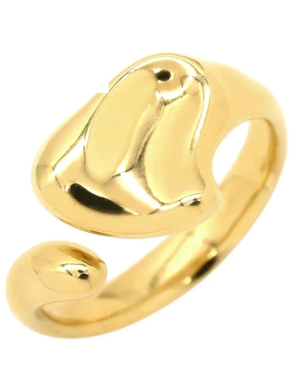 Tiffany & Co Ring Full Heart Yellow Gold T& 18k Elsa Peretti